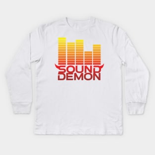 Sound Demon Sunset Red Kids Long Sleeve T-Shirt